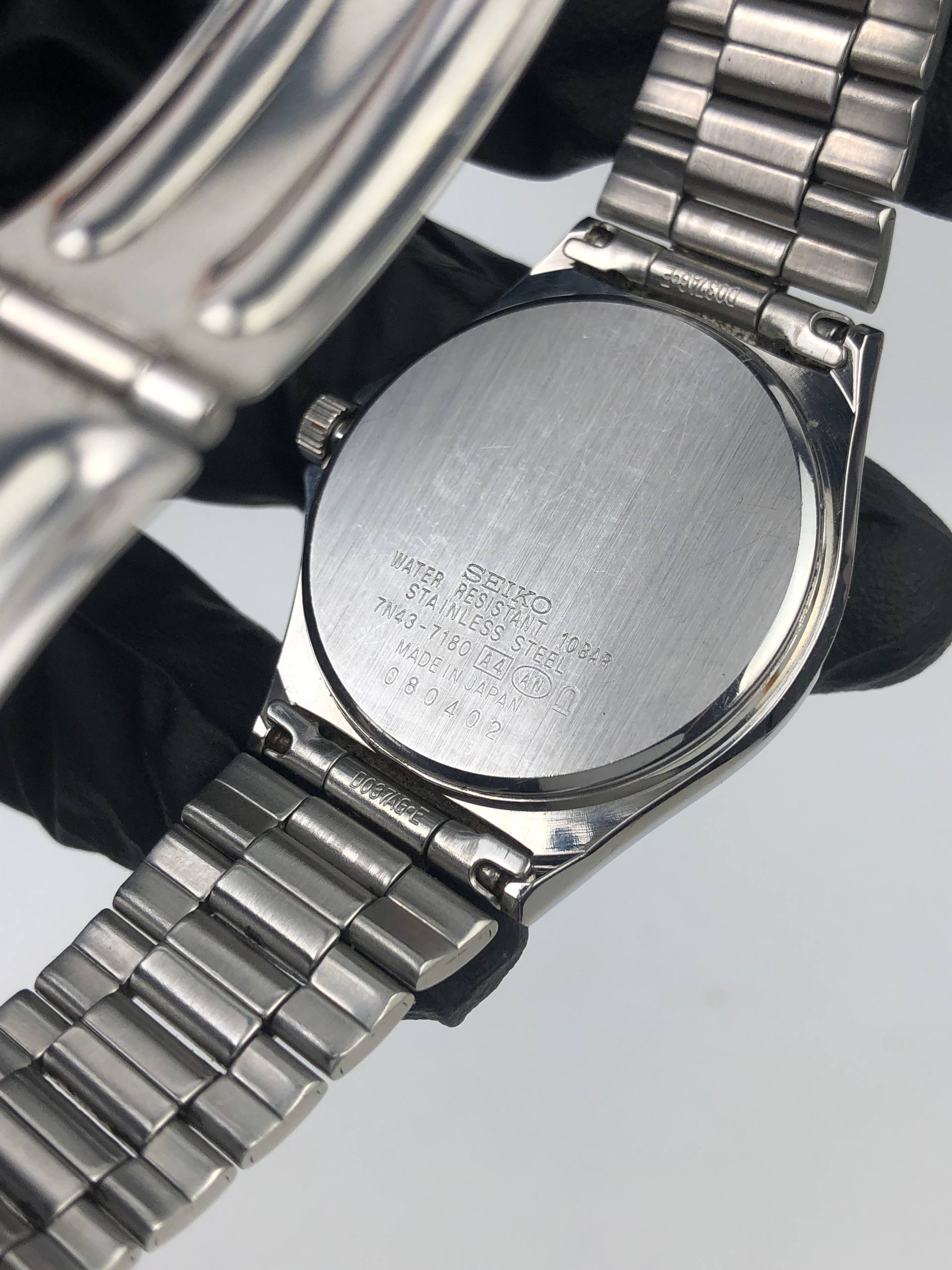 SEIKO SPIRIT JDM WHITE ARABIC DIAL DAY DATE STAINLESS STEEL JAPAN - Gambar 8