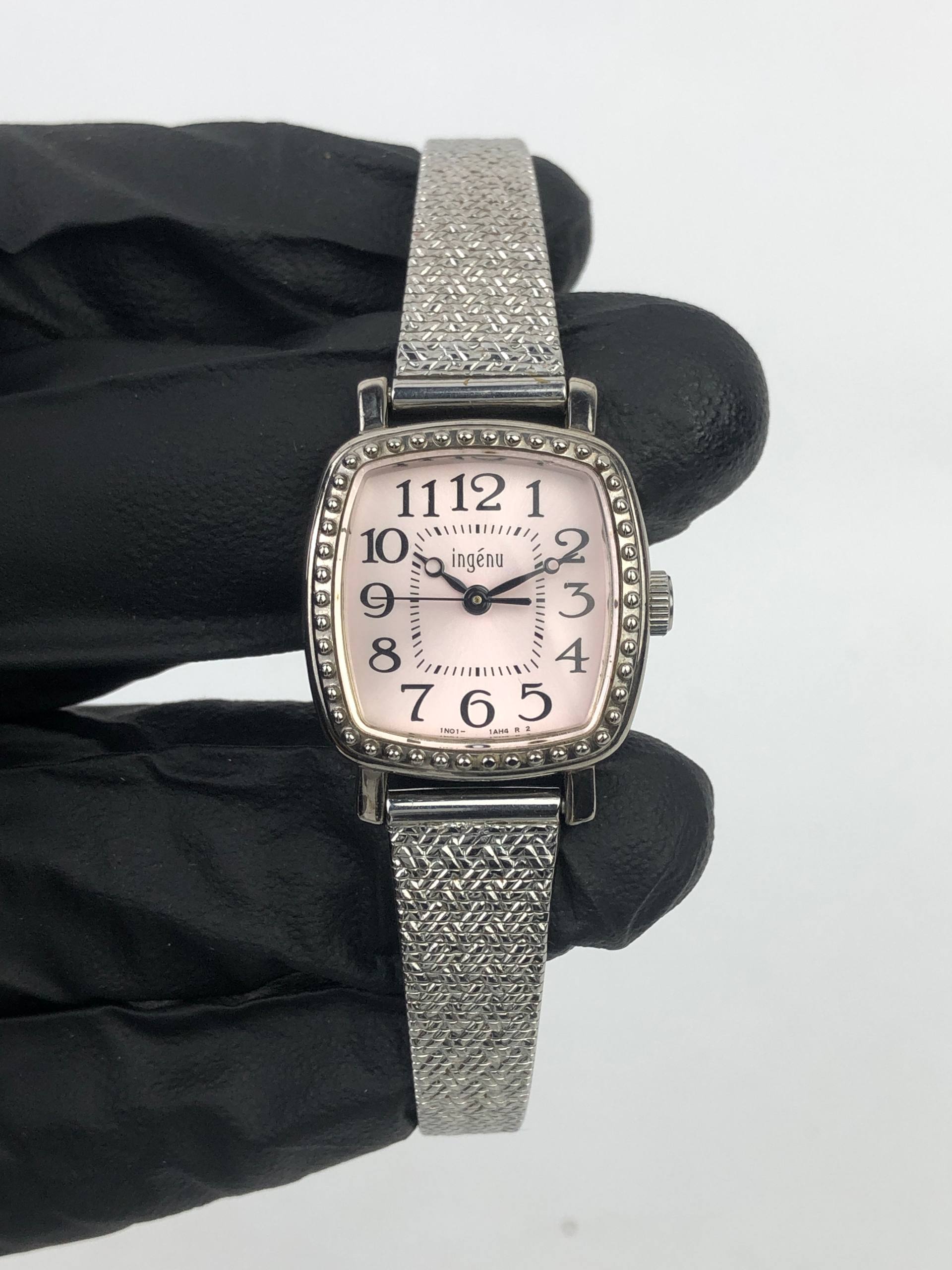 INGENU ALBA LADIES PINK DIAL MESH BRACELET QUARTZ WATCH - Gambar 2