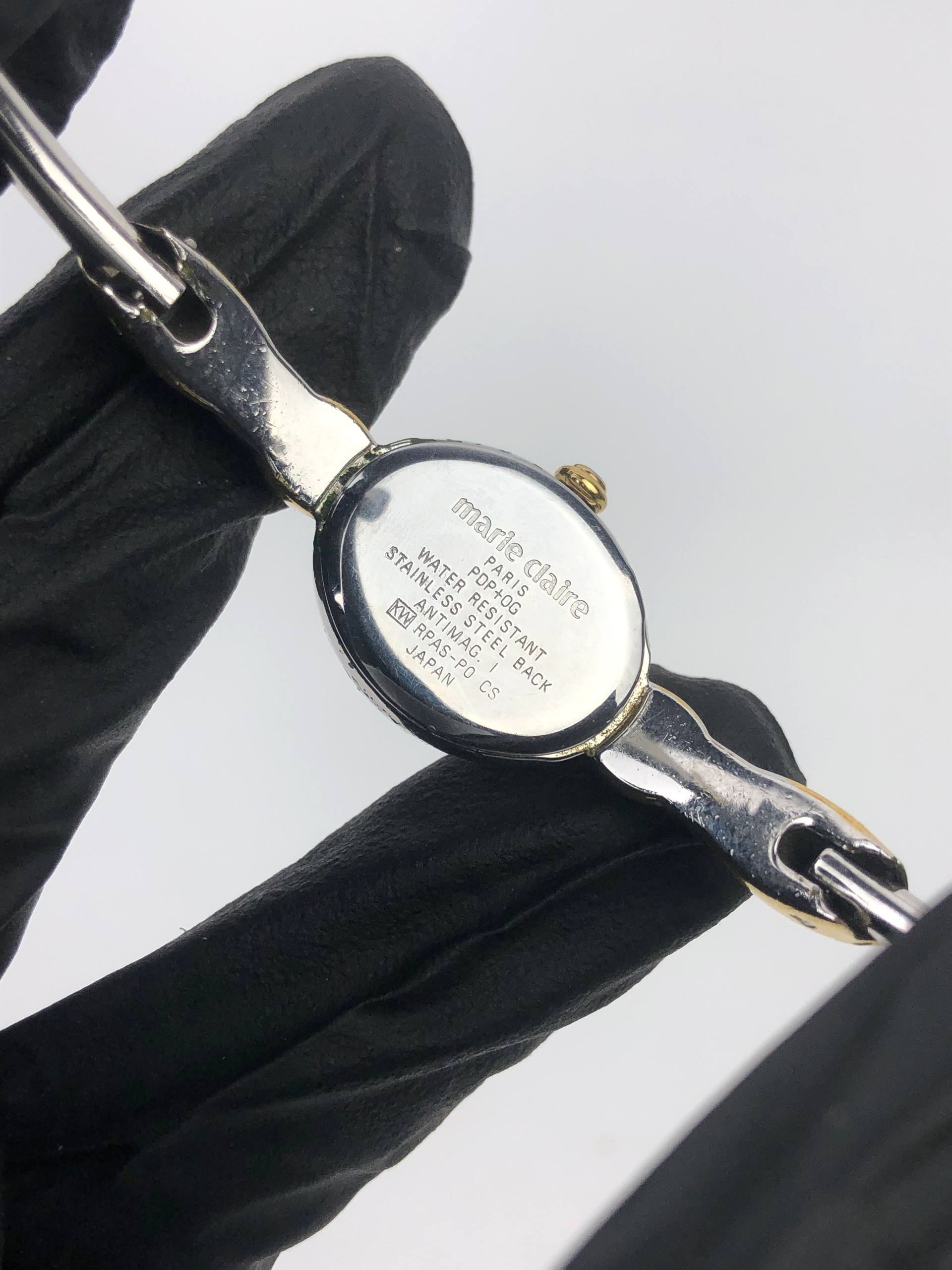 MARIE CLAIRE LADIES CHAMPAGNE DIAL BANGLE BRACELET WATCH - Gambar 8