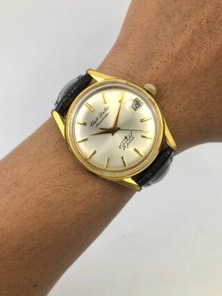 CITIZEN AUTO DATER PARAWATER MOVEMENT GERGAJI 21 JEWELS SILVER SUNBURST DIAL