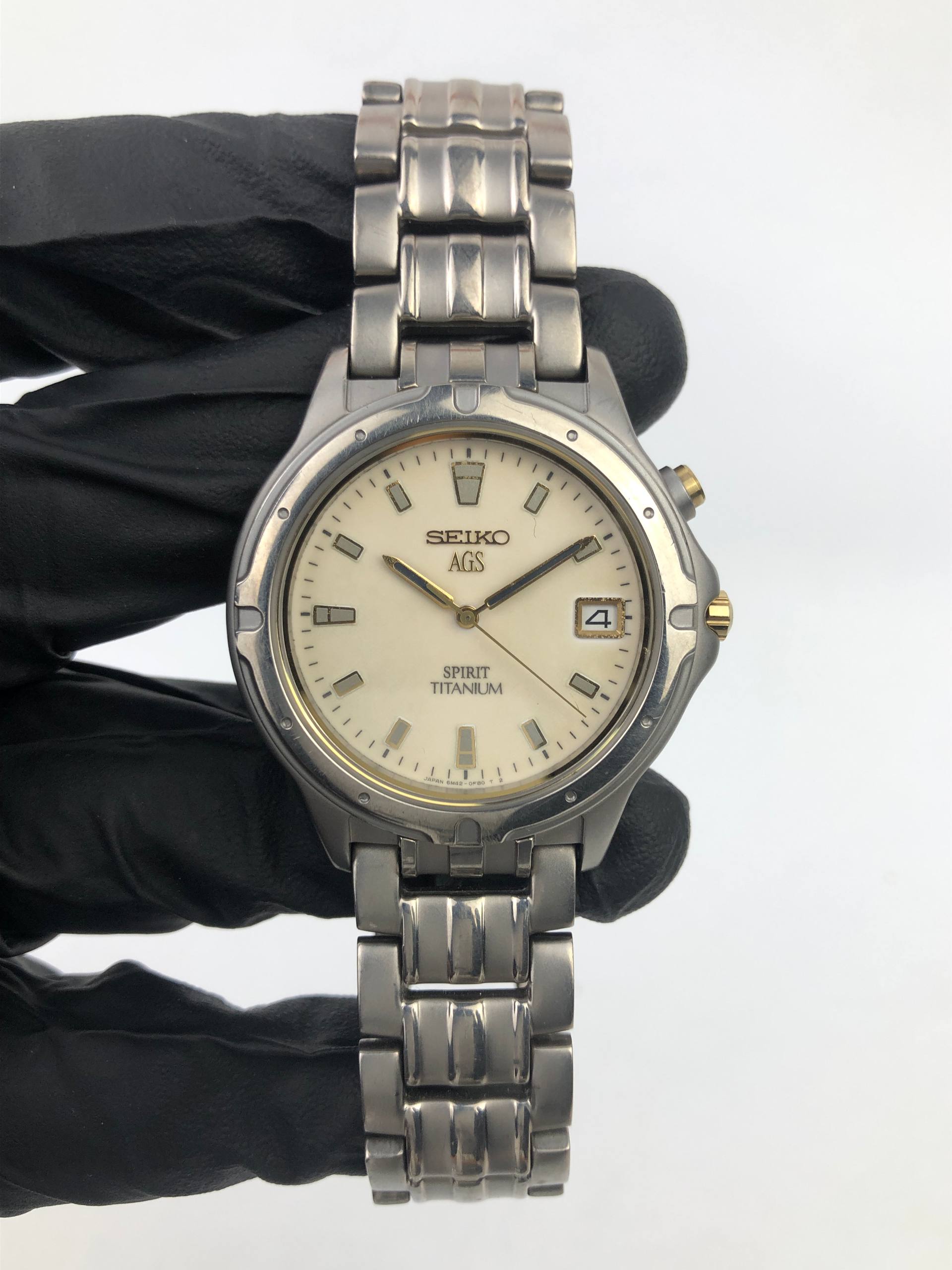 SEIKO AGS 5M42-0D20 TITANIUM FULL LUME DIAL JAPAN - Gambar 2