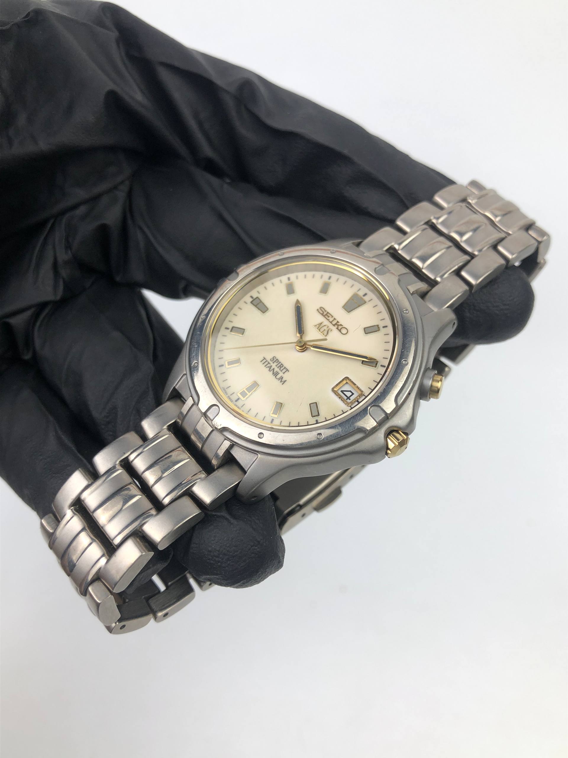 SEIKO AGS 5M42-0D20 TITANIUM FULL LUME DIAL JAPAN - Gambar 3