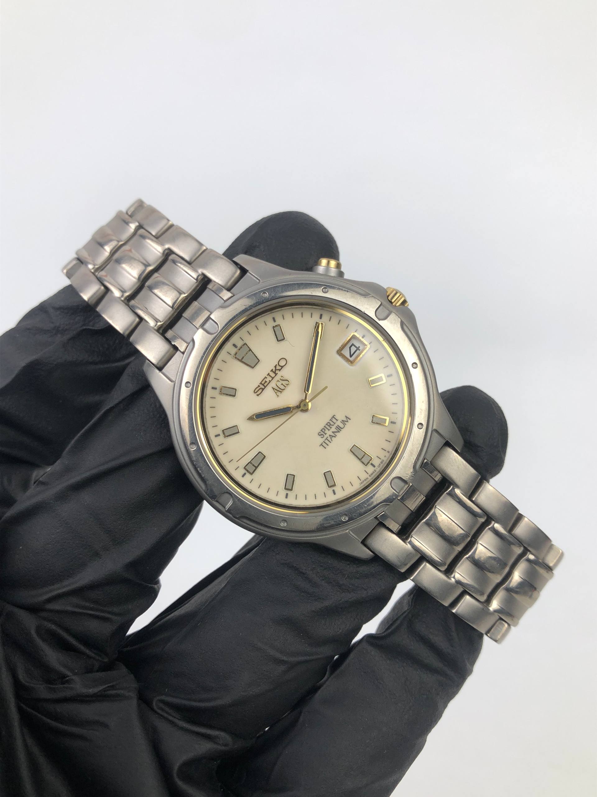 SEIKO AGS 5M42-0D20 TITANIUM FULL LUME DIAL JAPAN - Gambar 4