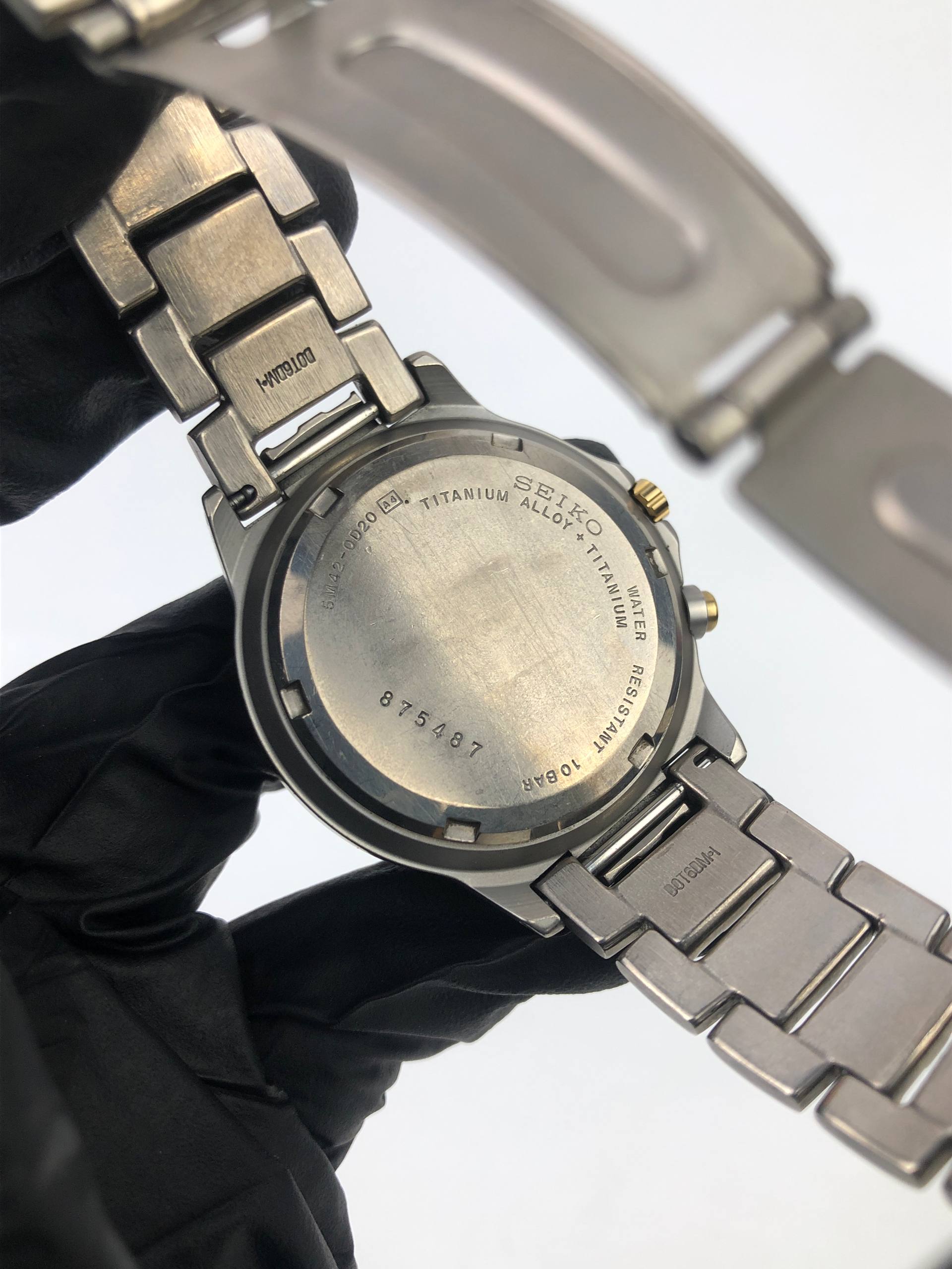 SEIKO AGS 5M42-0D20 TITANIUM FULL LUME DIAL JAPAN - Gambar 9