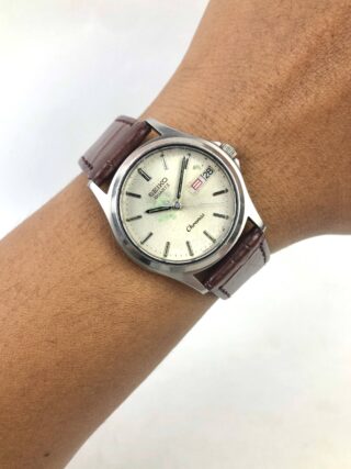 SEIKO CHRONOS CAL 8123 QUARTZ DAY-DATE SILVER DIAL MEN’S WATCH