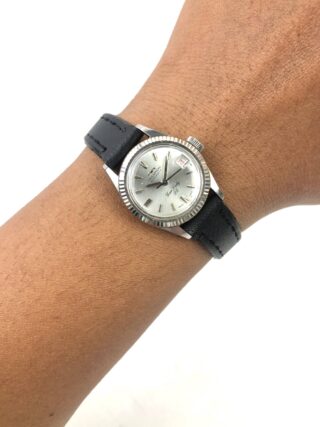 TECHNOS FAIR LADY AUTOMATIC SILVER SUNBURST DATE LADIES WATCH