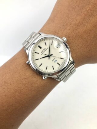 RARE SEIKO SPIRIT AUTO CALENDAR 6M12-7000 JDM QUARTZ IVORY DIAL BIG DATE