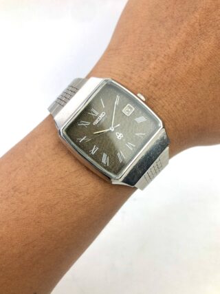 SEIKO CAL 0842 QUARTZ JDM CHARCOAL GREY ROMAN DIAL