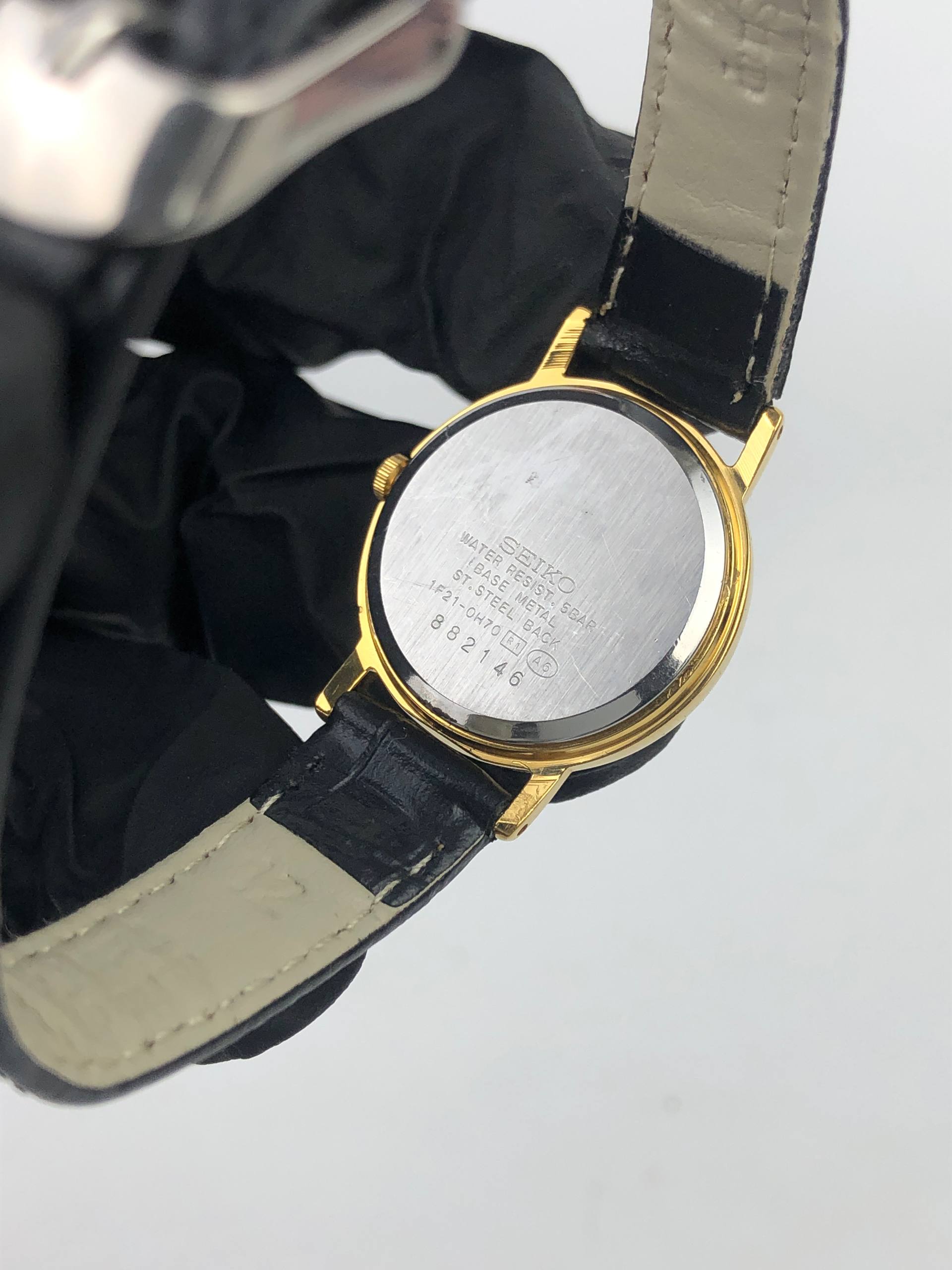 SEIKO SPIRIT 1F21-0H70 QUARTZ GOLD WHITE ARABIC DIAL JAPAN LADIES WATCH - Gambar 7
