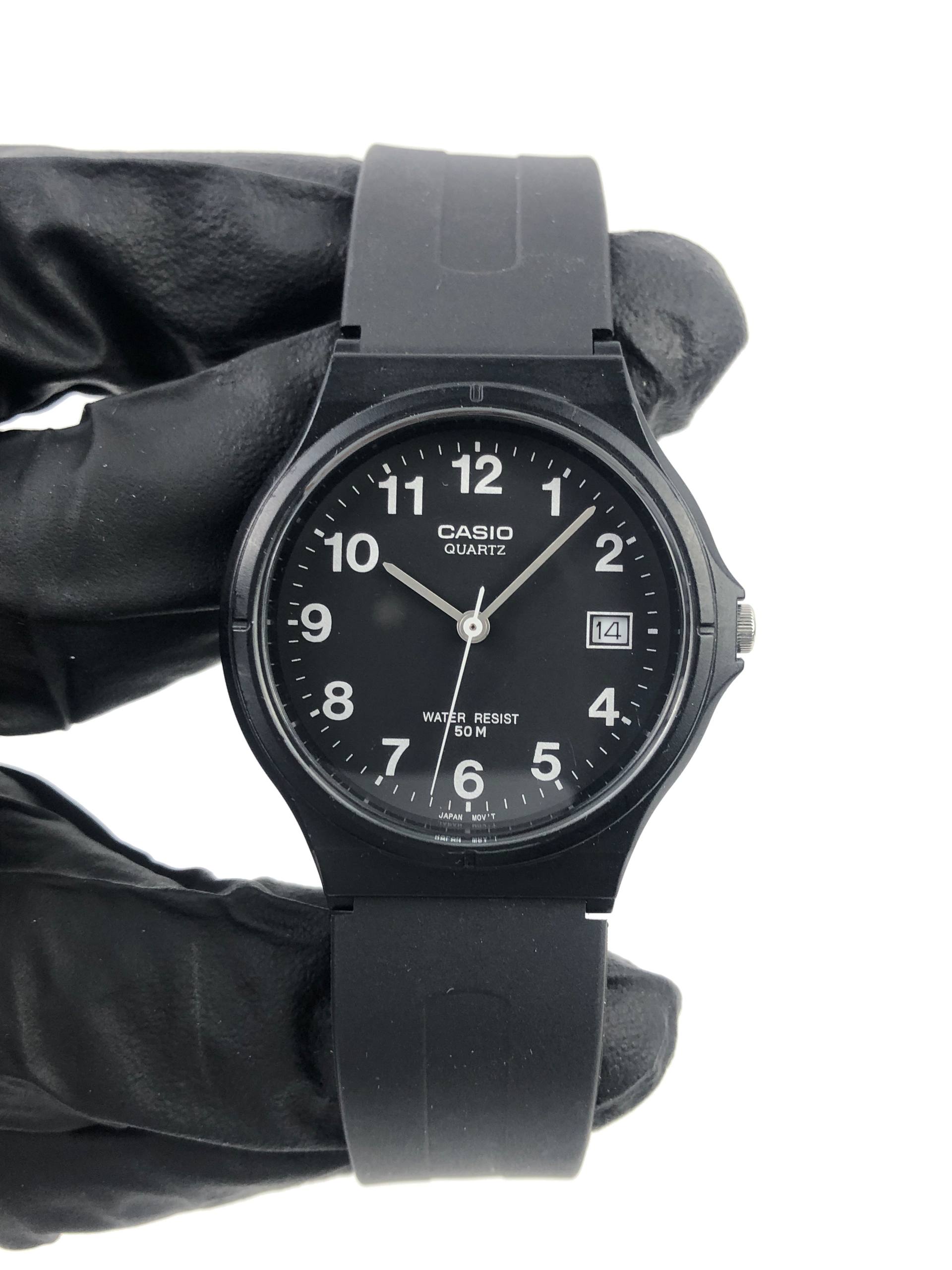 CASIO MW-59 50M BLACK RUBBER STRAP - Gambar 2