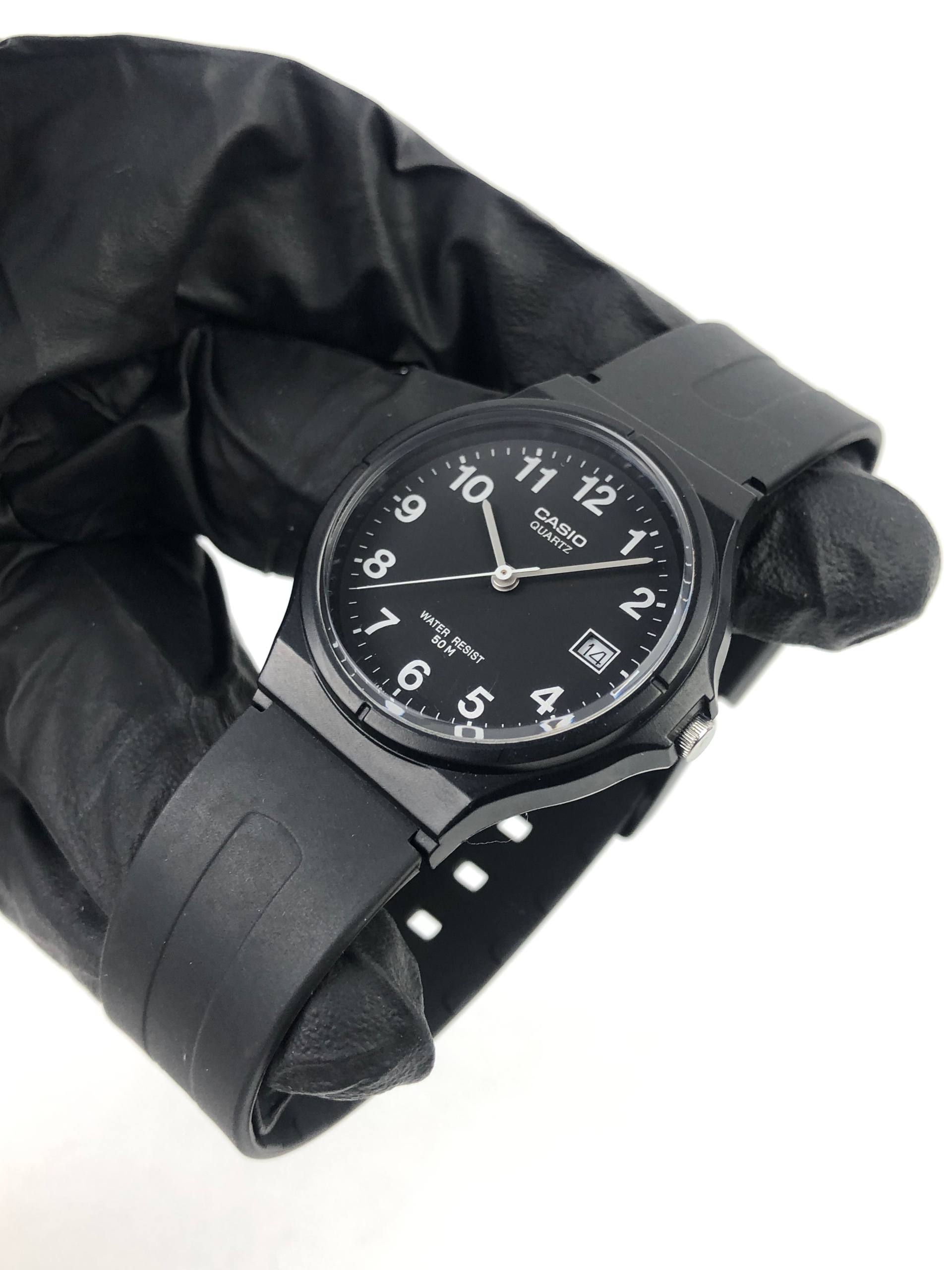 CASIO MW-59 50M BLACK RUBBER STRAP - Gambar 3