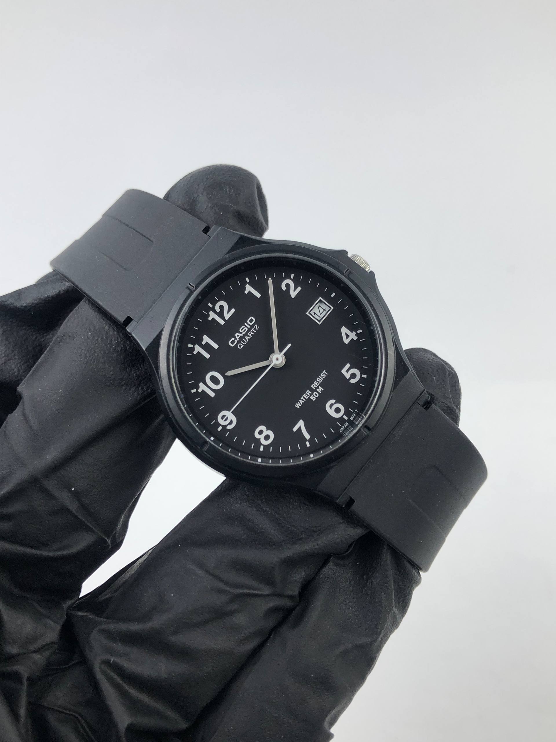 CASIO MW-59 50M BLACK RUBBER STRAP - Gambar 4