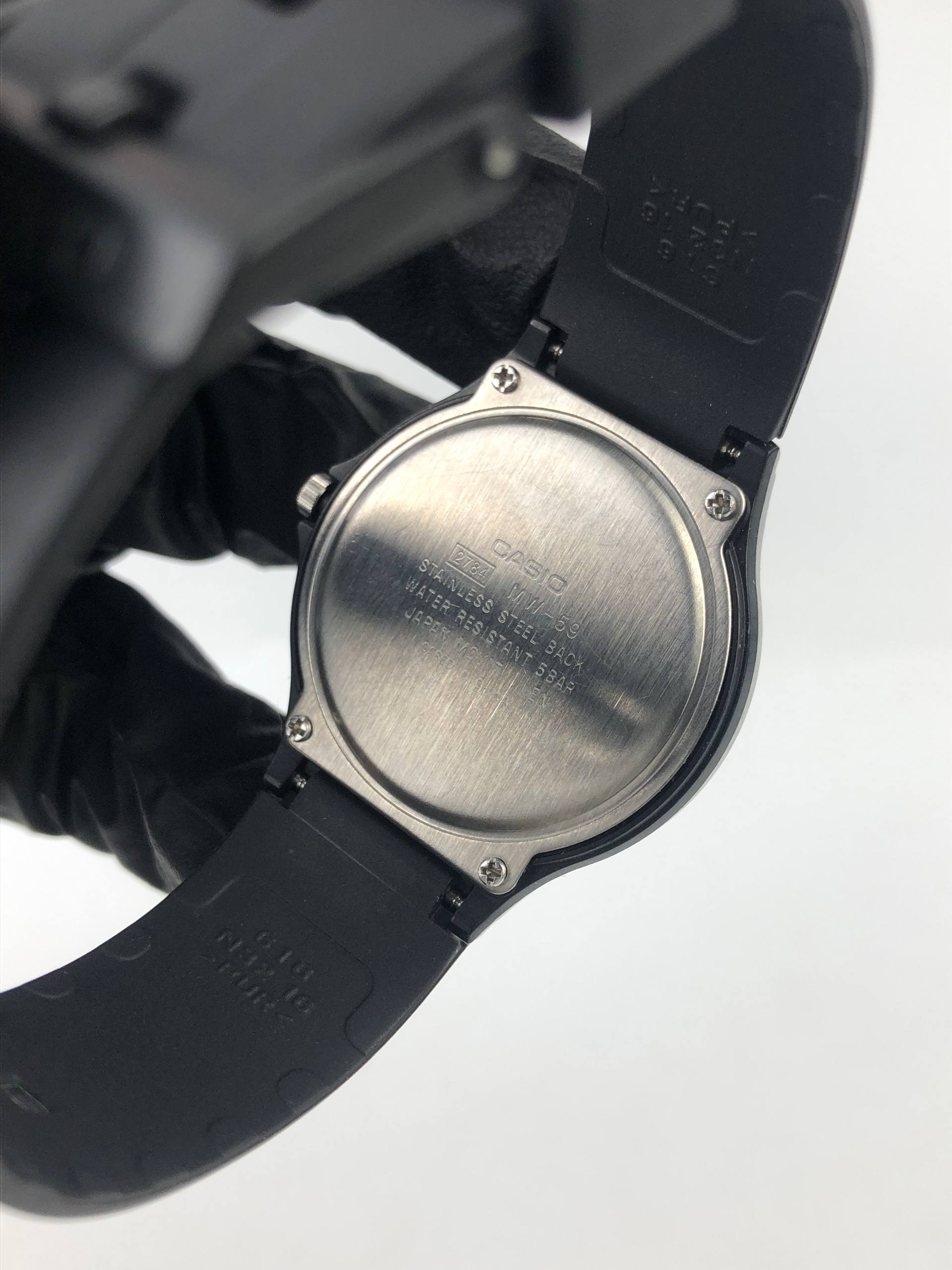 CASIO MW-59 50M BLACK RUBBER STRAP - Gambar 7
