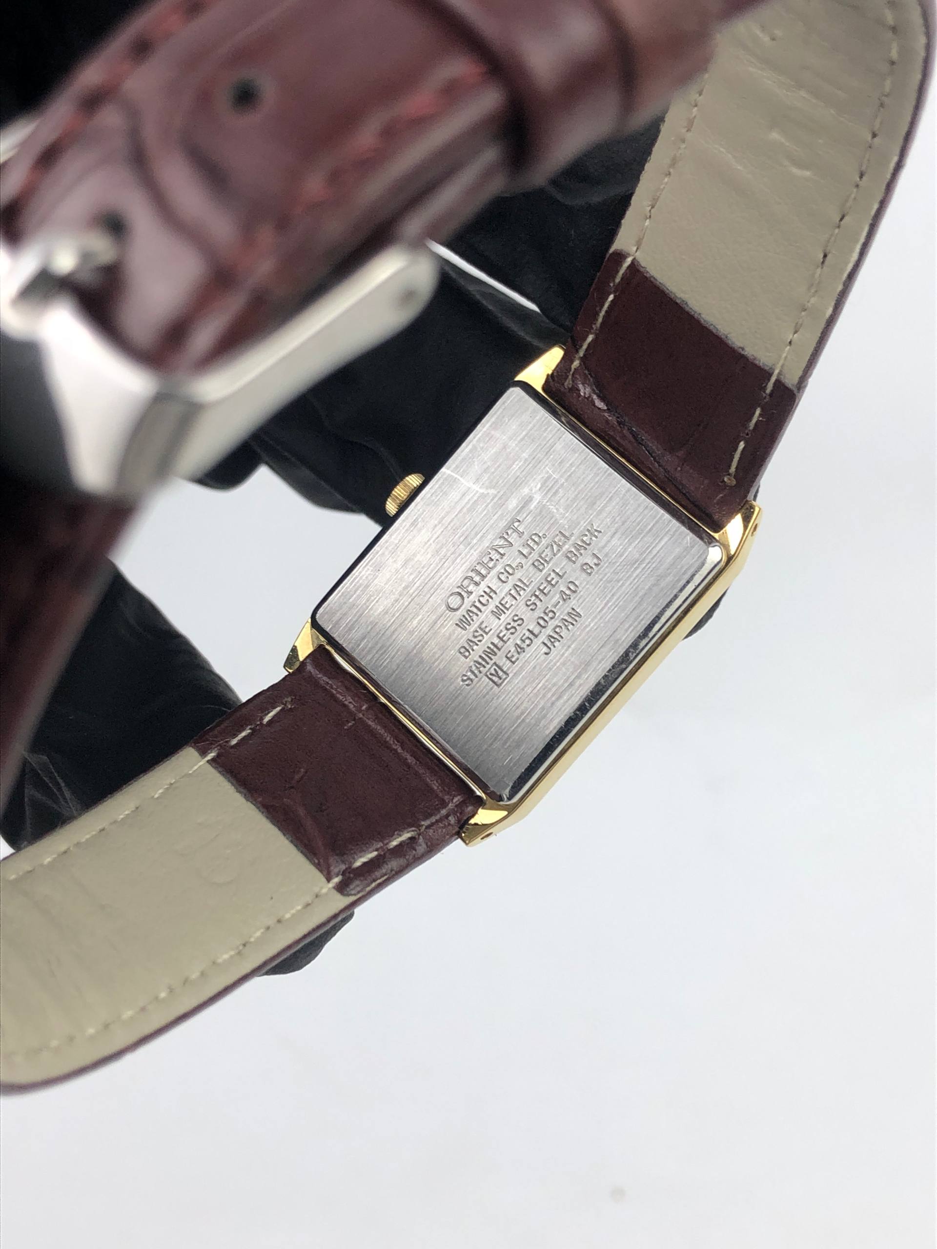 ORIENT TANK CASE ARABIC DIAL CASUAL STRAP - Gambar 7