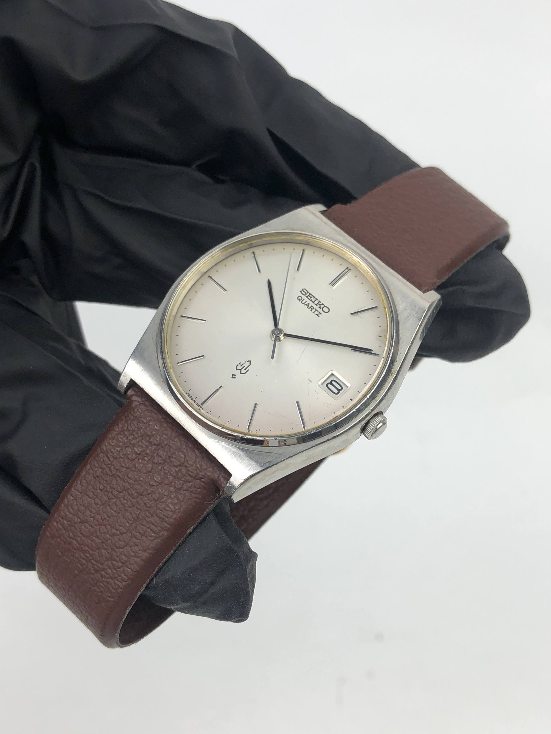 SEIKO QUARTZ 7832-8010 SILVER DIAL VINTAGE JAPAN - Gambar 4