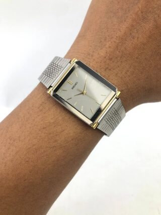 SEIKO QUARTZ 5P31-5A90 TANK TWO TONE JAPAN