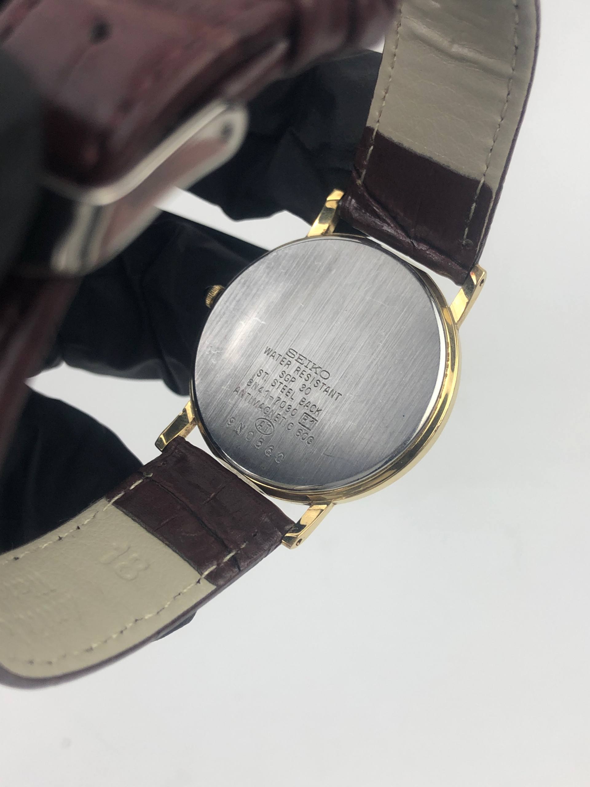 SEIKO DOLCE 5N42-7000 GOLD DIAL JAPAN - Gambar 7