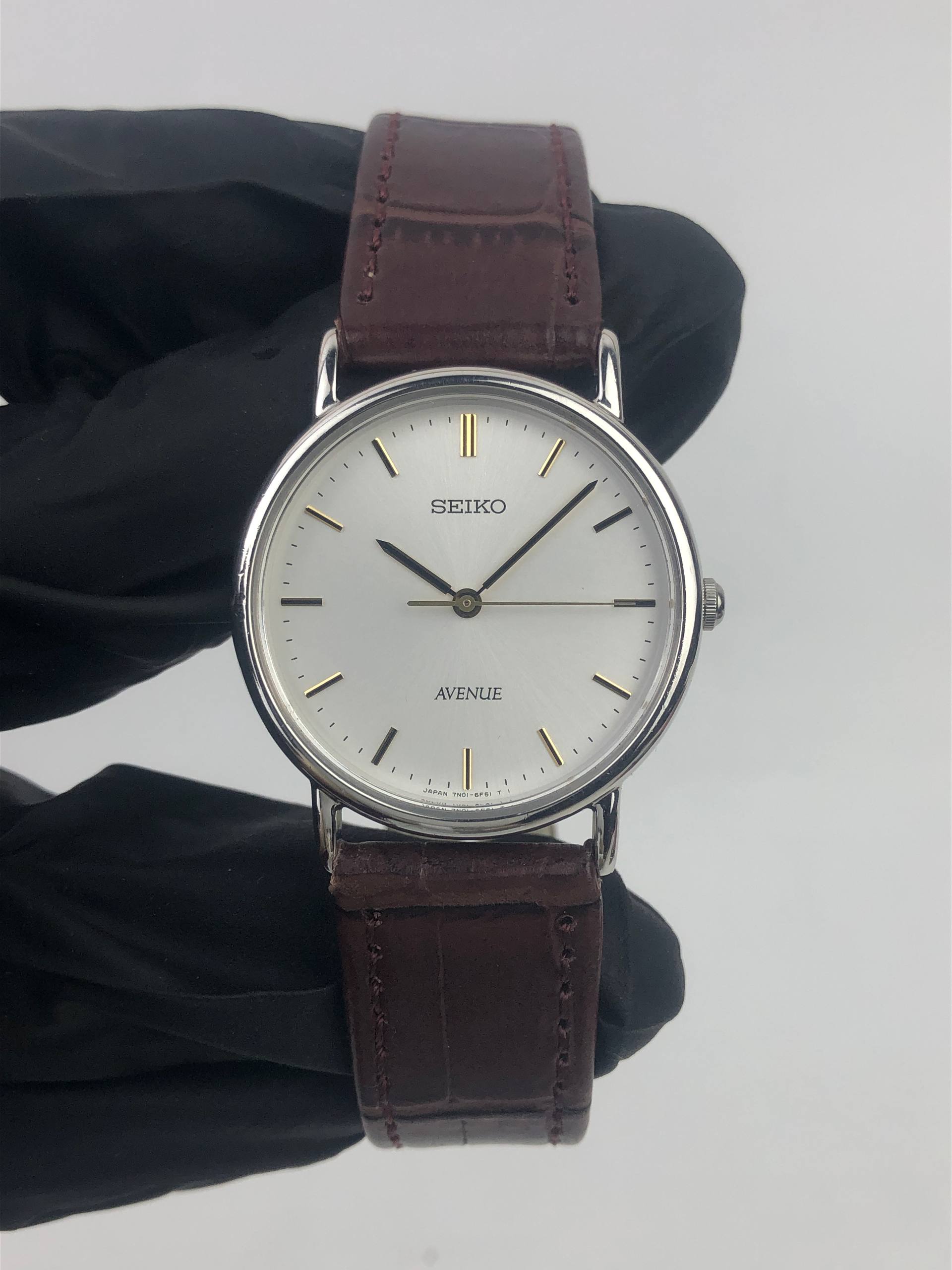 SEIKO AVENUE 7N01-6030 SILVER DIAL JAPAN - Gambar 2