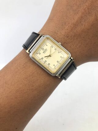 SEIKO TANK 9021-5800 CHAMPAGNE DIAL TWO TONE JAPAN QUARTZ