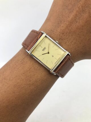 SEIKO TANK 2620-5040 CHAMPAGNE MINIMALIST DIAL TWO TONE JAPAN