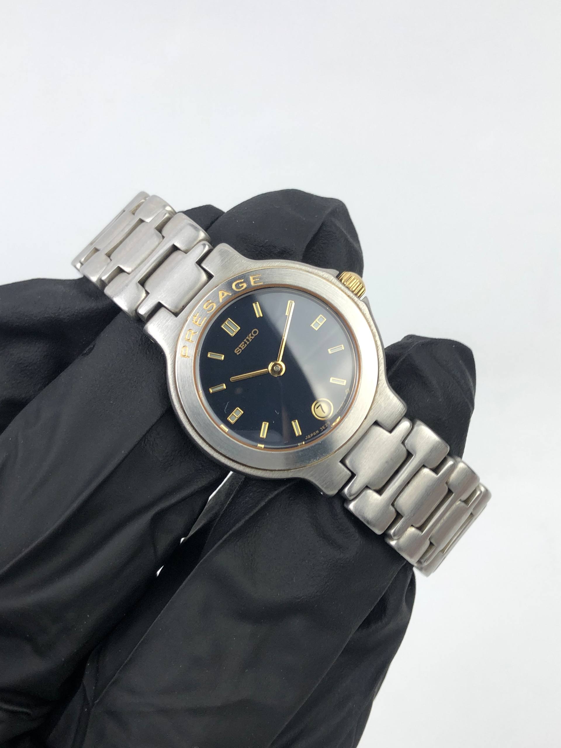 SEIKO PRESAGE 3E29-0A00 BLACK DIAL ORIGINAL BRACELET JAPAN - Gambar 4