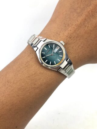 SEIKO AUTOMATIC 23 JEWELS 2406-0020 GREEN SUNBURST ORIGINAL JAPAN