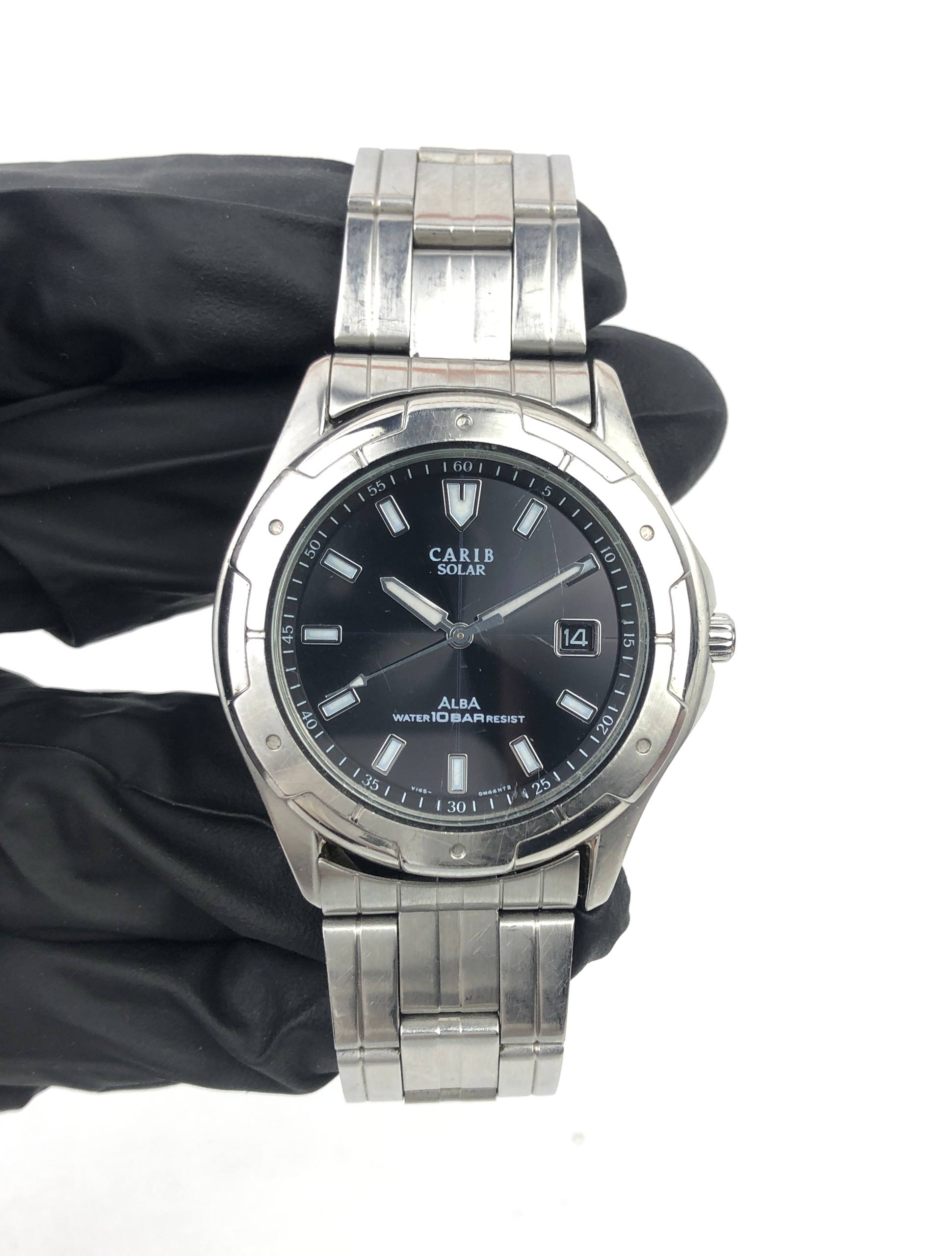 ALBA SOLAR V145-0H50 BLACK SUNBURST 100M ORIGINAL JAPAN - Gambar 2