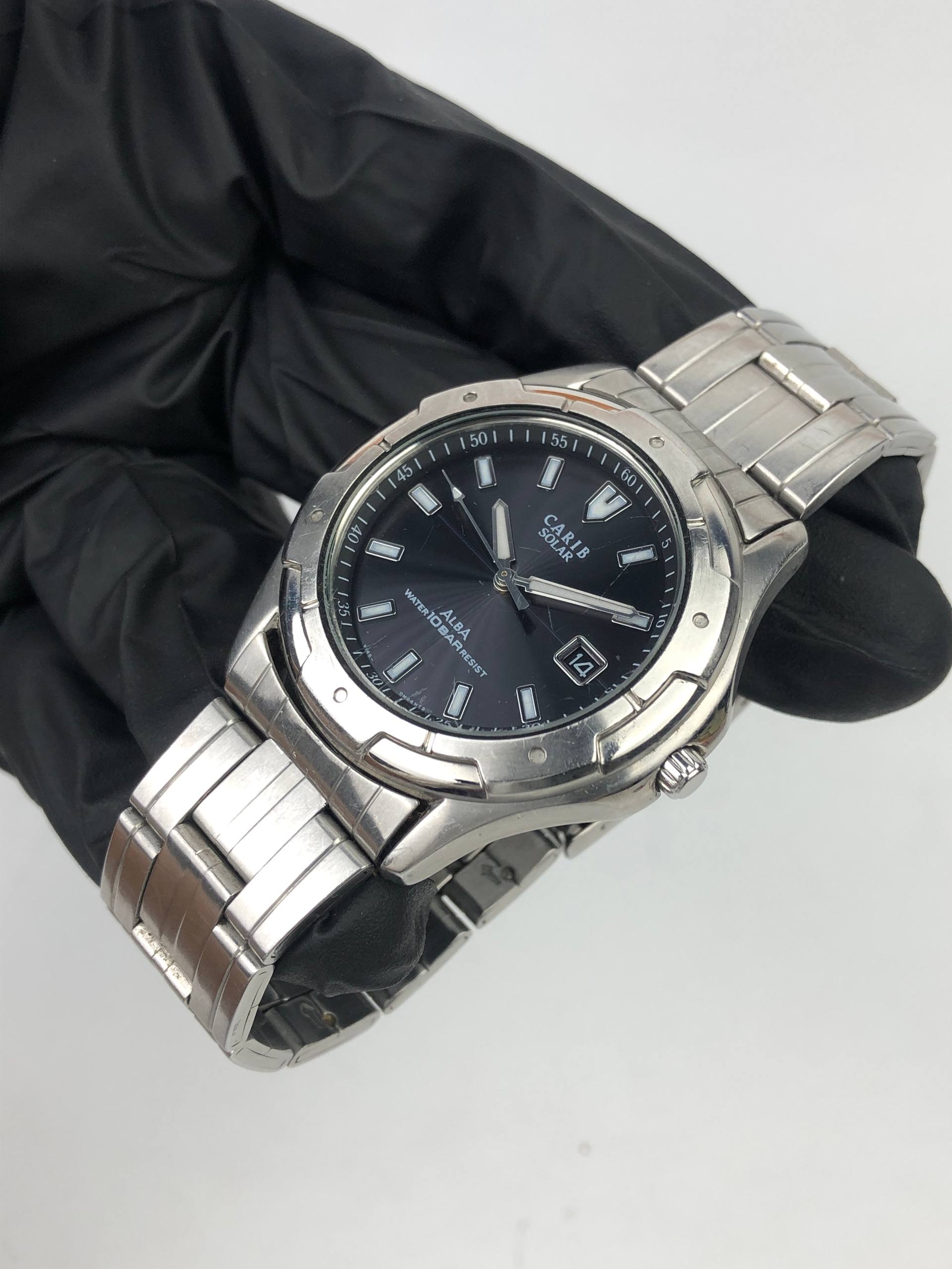 ALBA SOLAR V145-0H50 BLACK SUNBURST 100M ORIGINAL JAPAN - Gambar 3