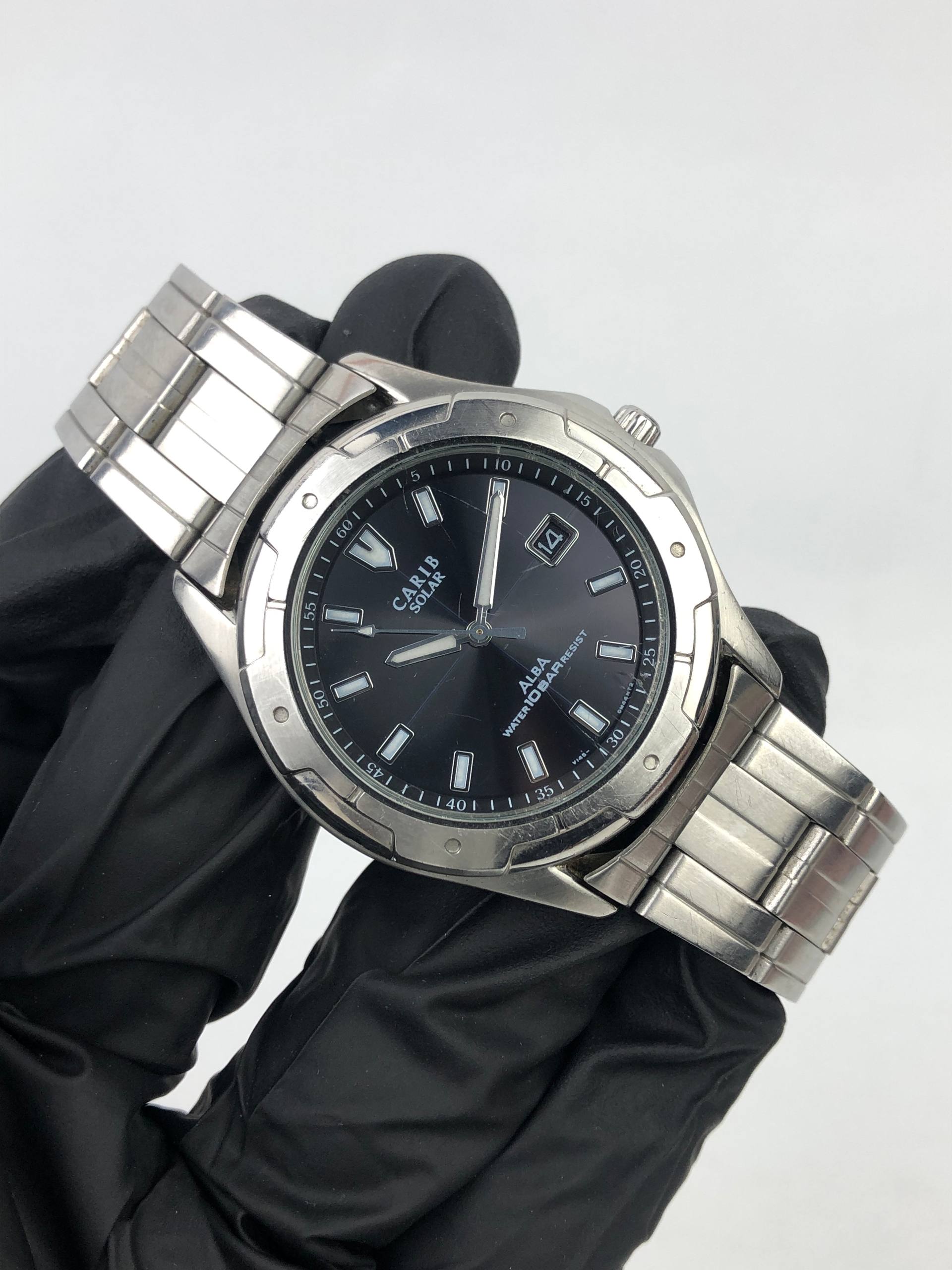ALBA SOLAR V145-0H50 BLACK SUNBURST 100M ORIGINAL JAPAN - Gambar 4