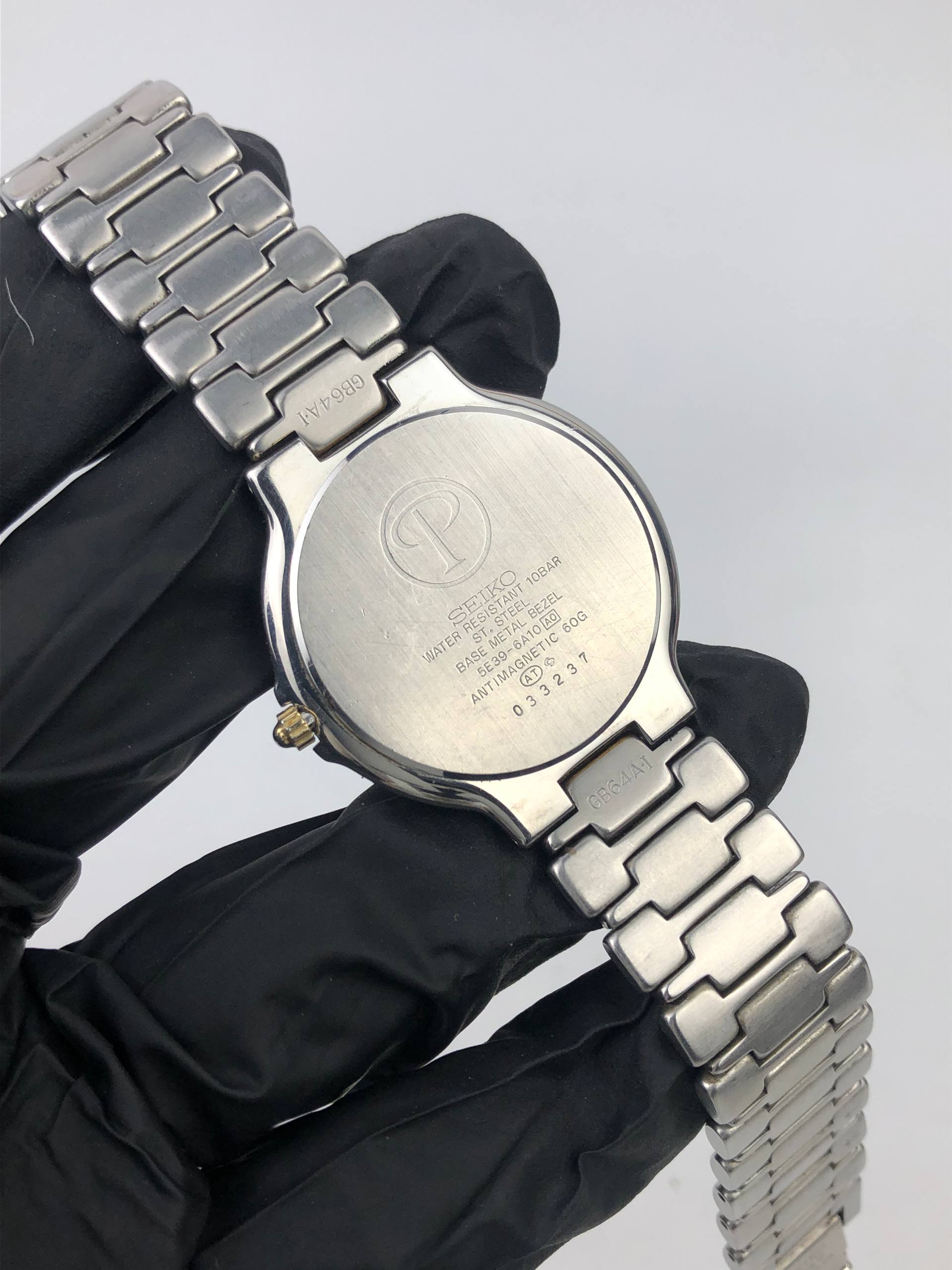 SEIKO PRESAGE 5E39-6A10 PEARL DIAL TWO TONE ORIGINAL JAPAN - Gambar 8
