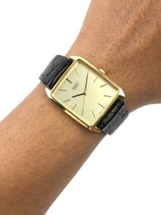 SEIKO 7431-5210 TANK STYLE GOLD DRESS WATCH JAPAN