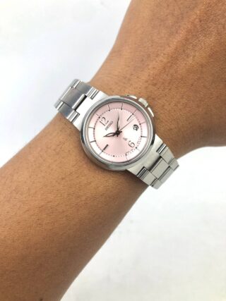 SEIKO 7N82-6E00 PINK DIAL QUARTZ LADIES ORIGINAL JAPAN STAINLESS STEEL