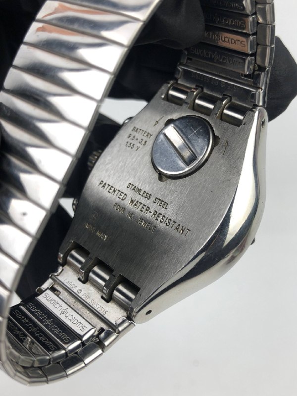 SWATCH IRONY CHRONOGRAPH BLUE DIAL DATE STAINLESS STEEL ORIGINAL SWISS MADE - Gambar 7