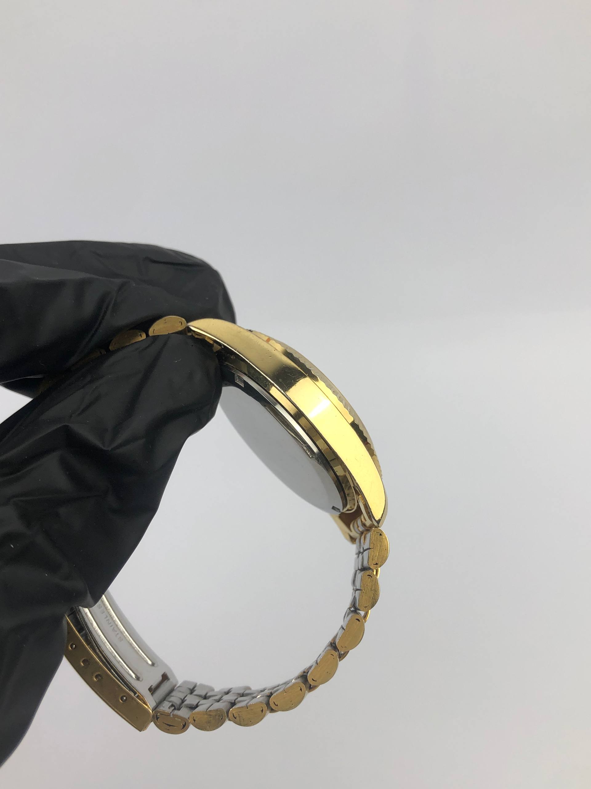 ROYAL RAINBOW DATING GOLD DIAL CRYSTAL INDEX 10 BAR MEN’S WATCH - Gambar 6