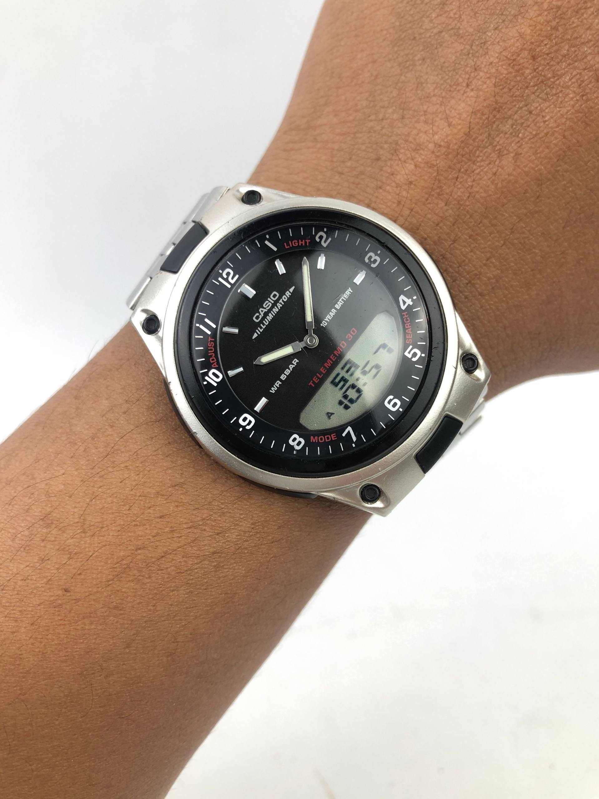 CASIO AW-80 TELEMEMO 30 WORLDTIME ANADIGI ILLUMINATOR
