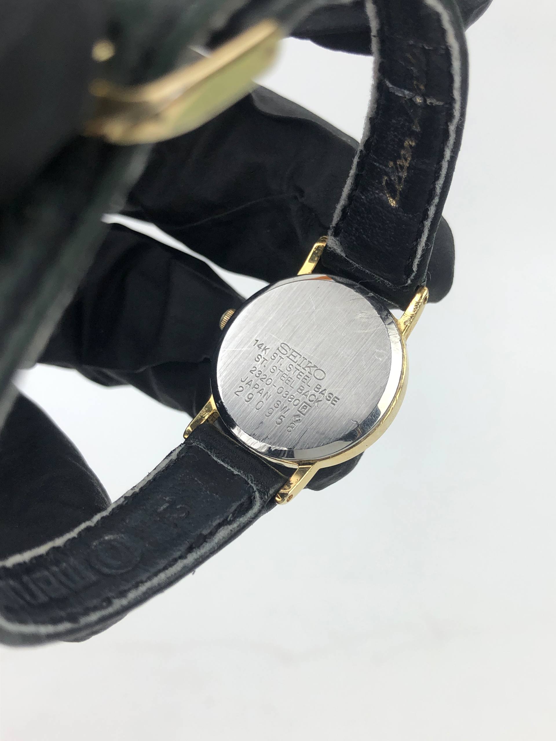 GOLD 14k SEIKO EXCELINE LADIES CAL 2320 ORIGINAL - Gambar 7