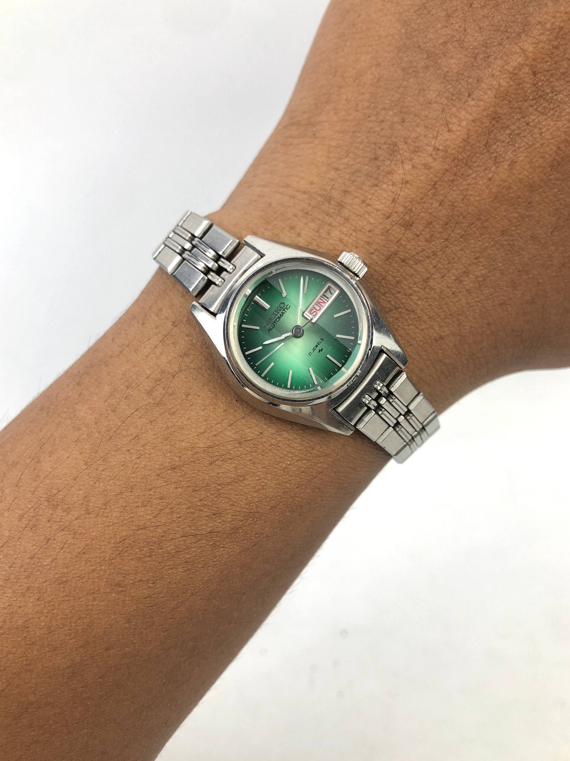 SEIKO AUTOMATIC 2206 EMERALD GREEN SUNBURST ORIGINAL JAPAN