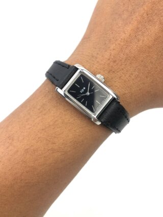 ICB 5930-L15529Y BLACK DIAL RECTANGULAR QUARTZ JAPAN LADIES WATCH