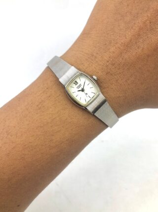 CITIZEN QUARTZ VINTAGE LADIES SILVER TANK DIAL BRACELET JAPAN
