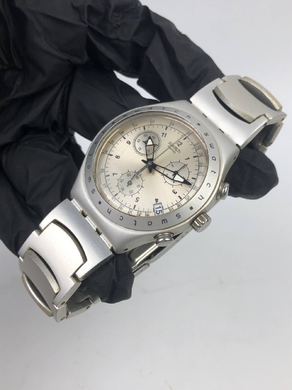 SWATCH IRONY FREEZING RAIN CHRONOGRAPH ALUMUNIUM ALL ORIGINAL - Gambar 3