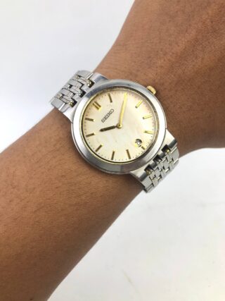 SEIKO QUARTZ DATE AT SIX SIMPEL DRESSWATCH