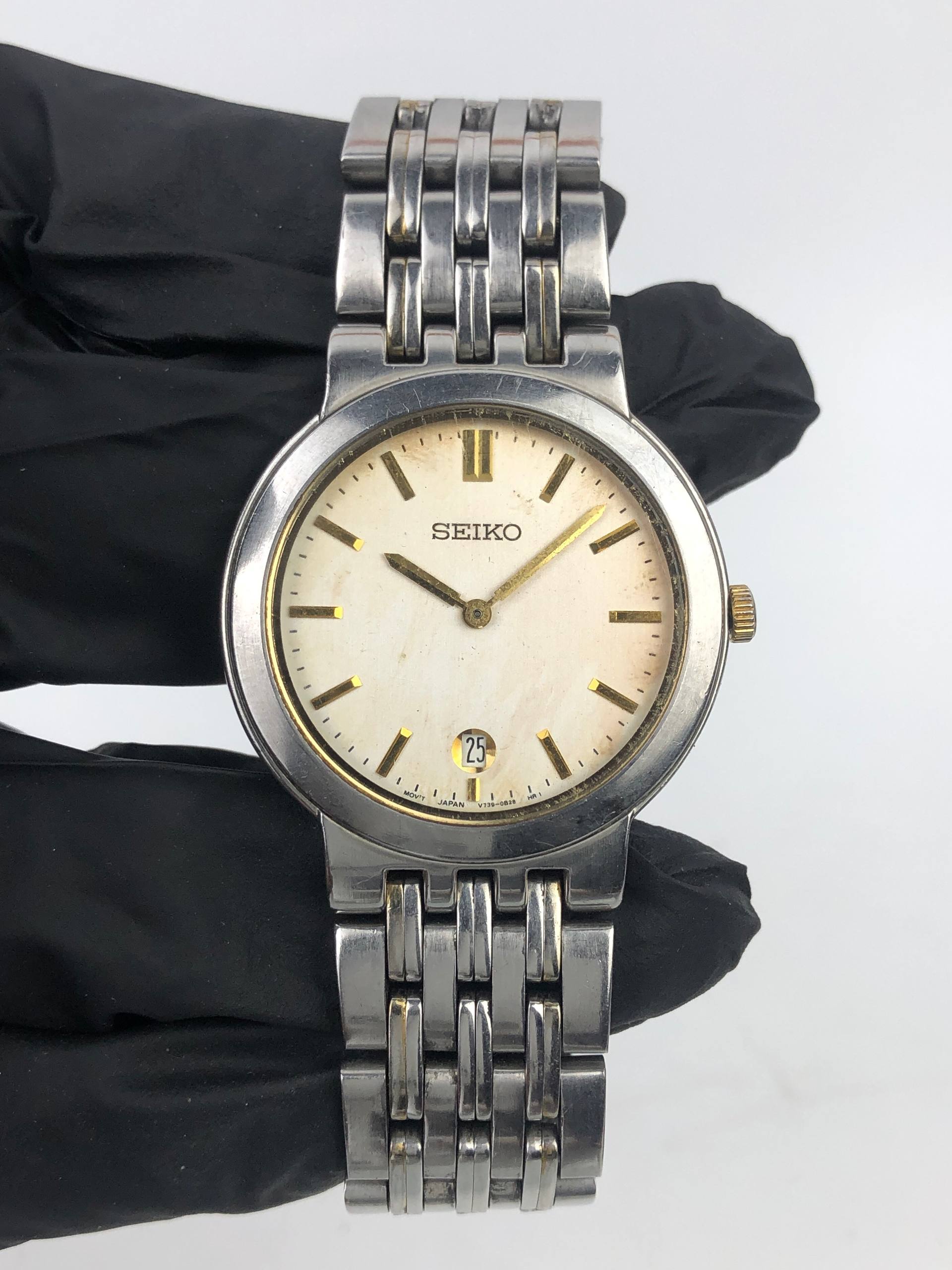SEIKO QUARTZ DATE AT SIX SIMPEL DRESSWATCH - Gambar 2
