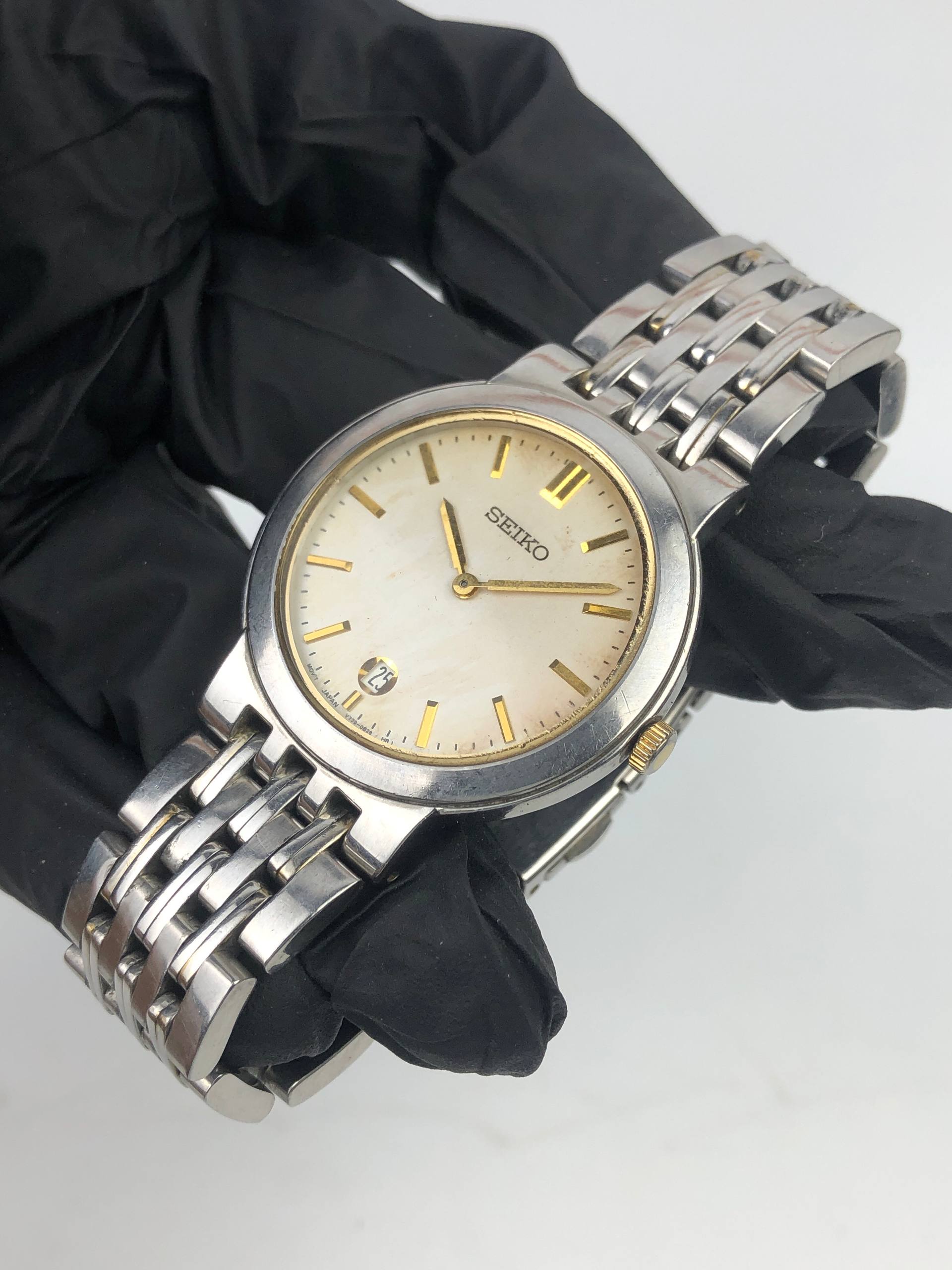 SEIKO QUARTZ DATE AT SIX SIMPEL DRESSWATCH - Gambar 3
