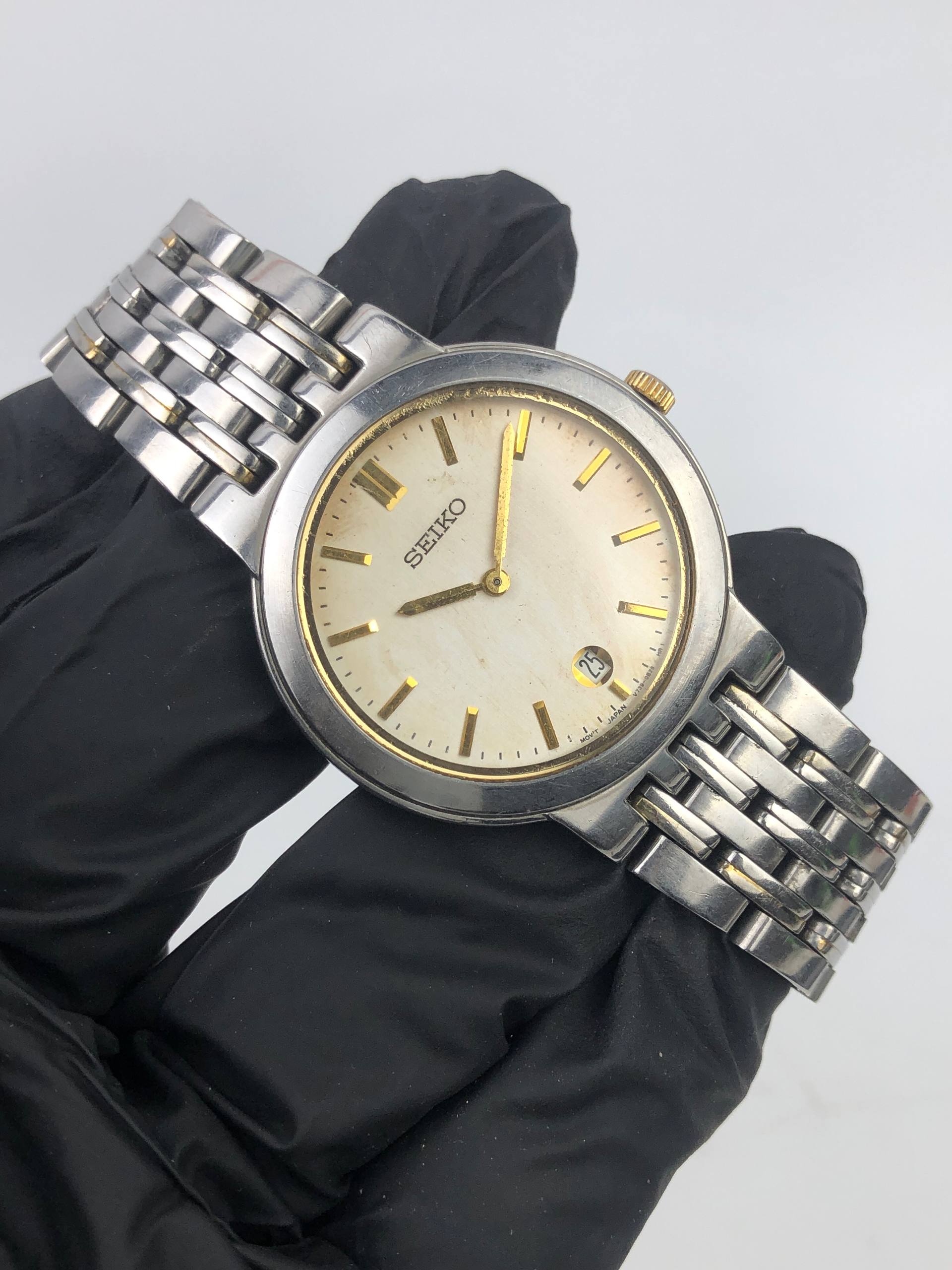 SEIKO QUARTZ DATE AT SIX SIMPEL DRESSWATCH - Gambar 4