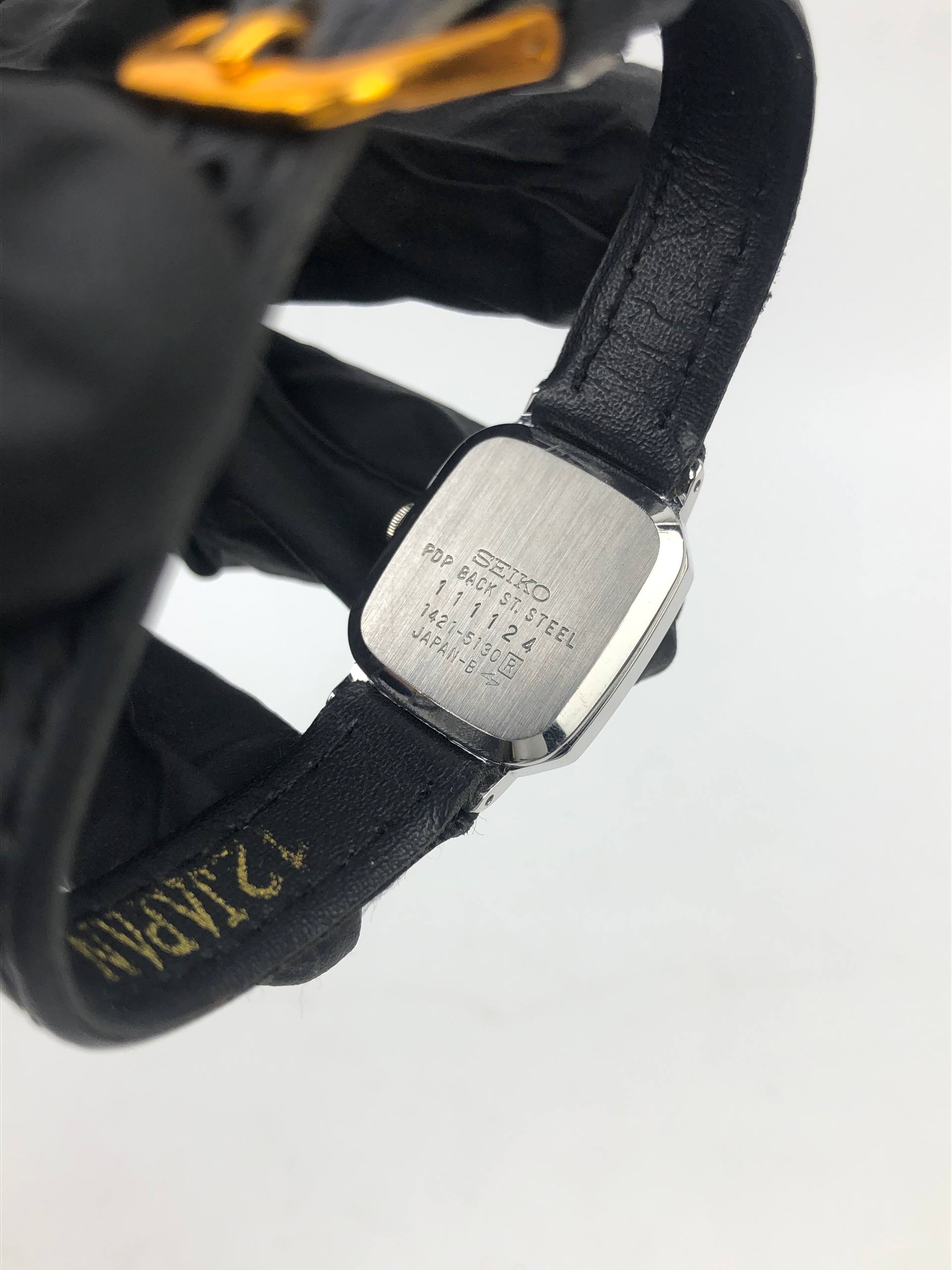 SEIKO SQUARE QUARTZ LADIES LINEN DIAL - Gambar 7