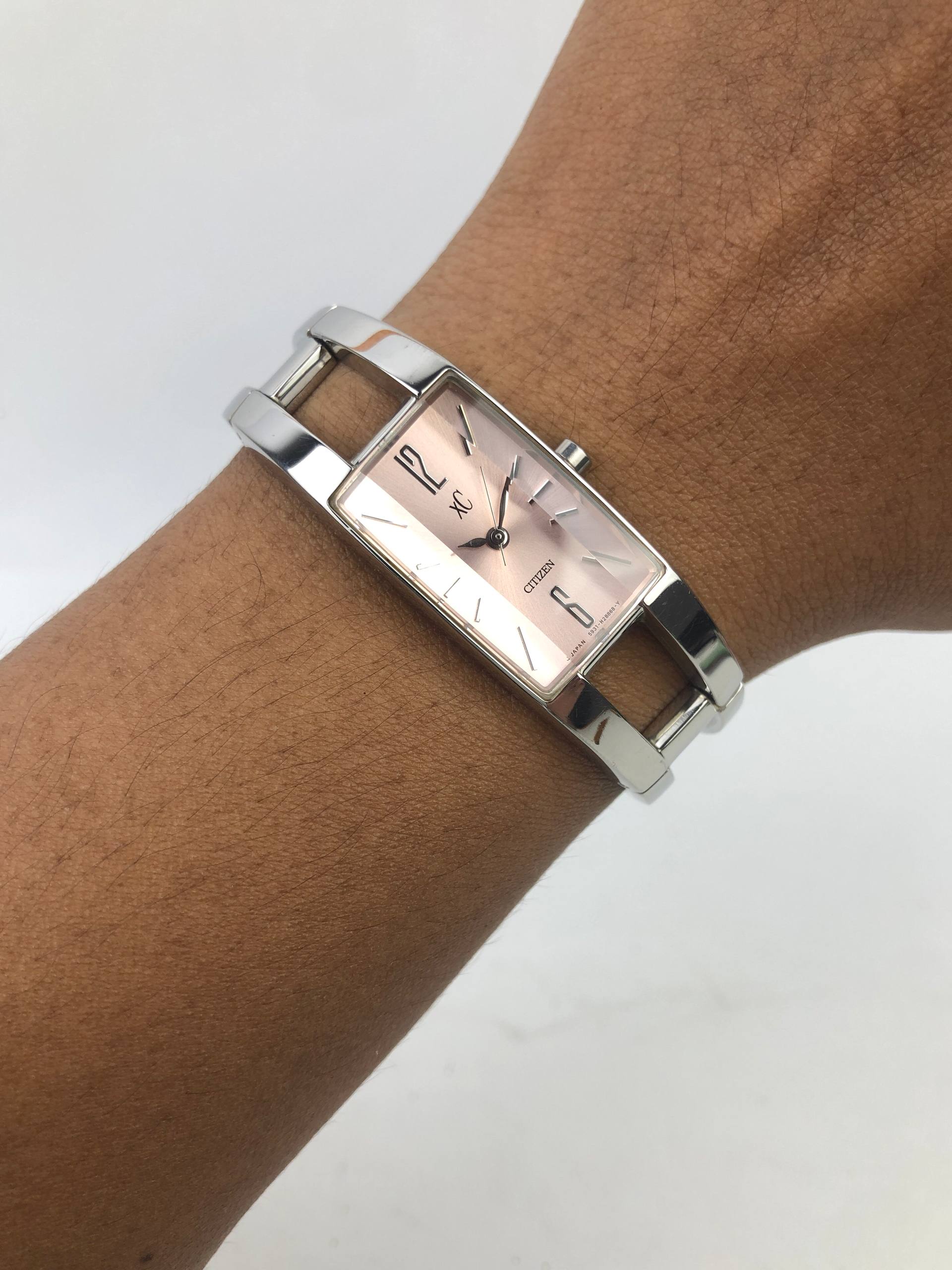 CITIZEN XC BANGLE TANK PINK DIAL