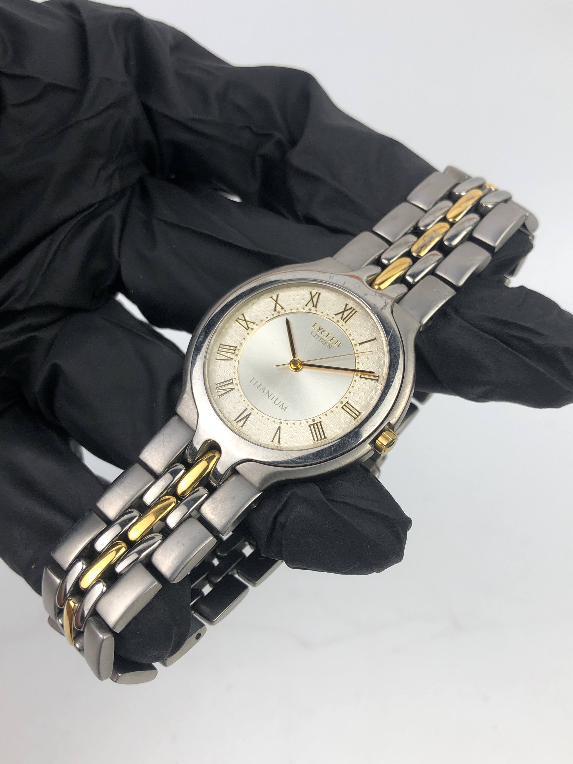 CITIZEN EXCEED ROMAN TITANIUM GUILOCHE DIAL - Gambar 2