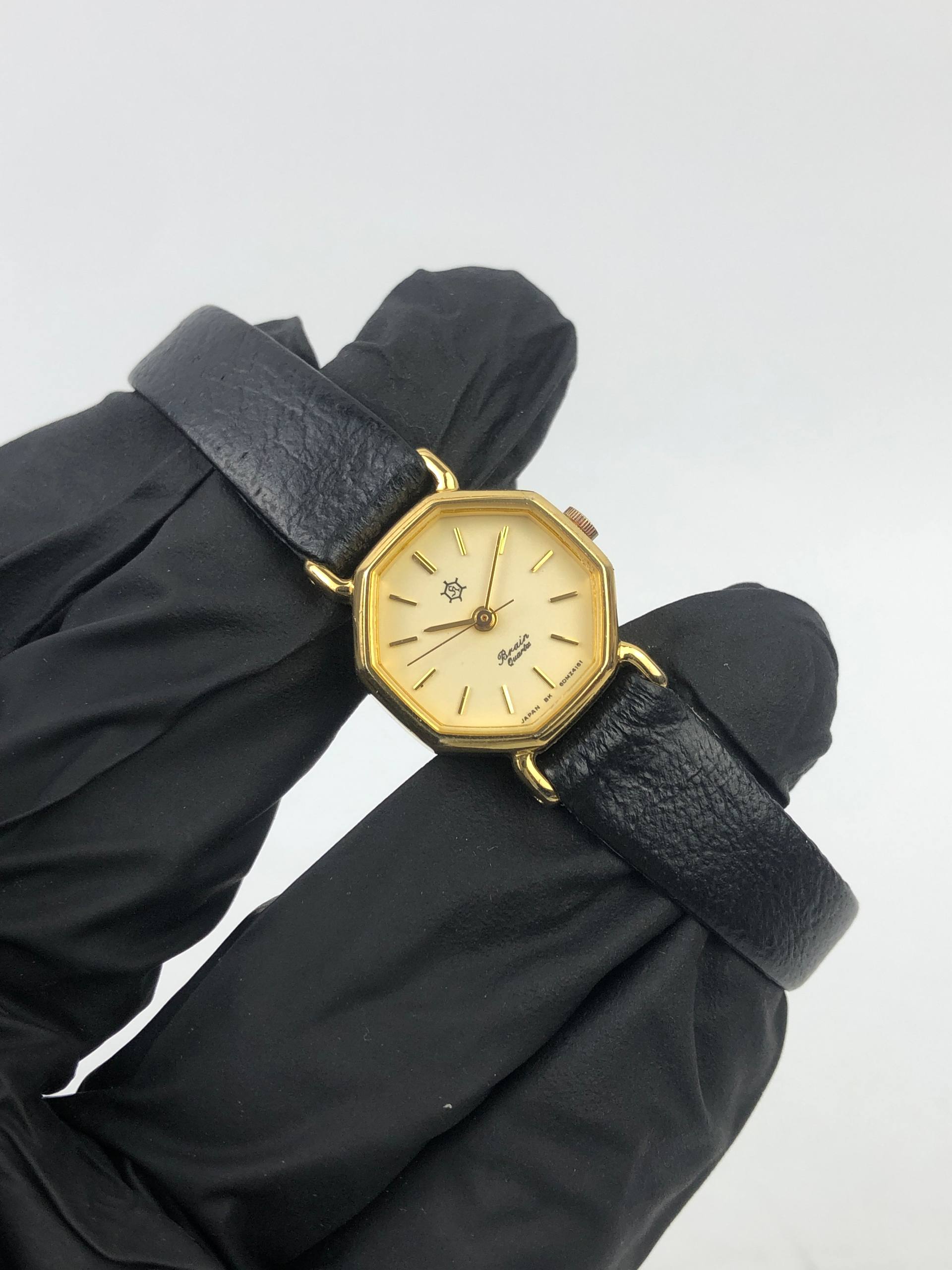 BEAUTIFUL ORIENT OCTAGON QUARTZ LADY GOLD CASE - Gambar 4