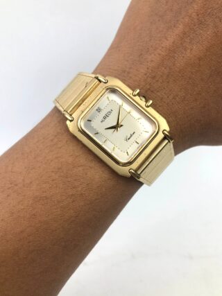 AUREOLE SWISSWATCH SQUARE ALL GOLD QUARTZ