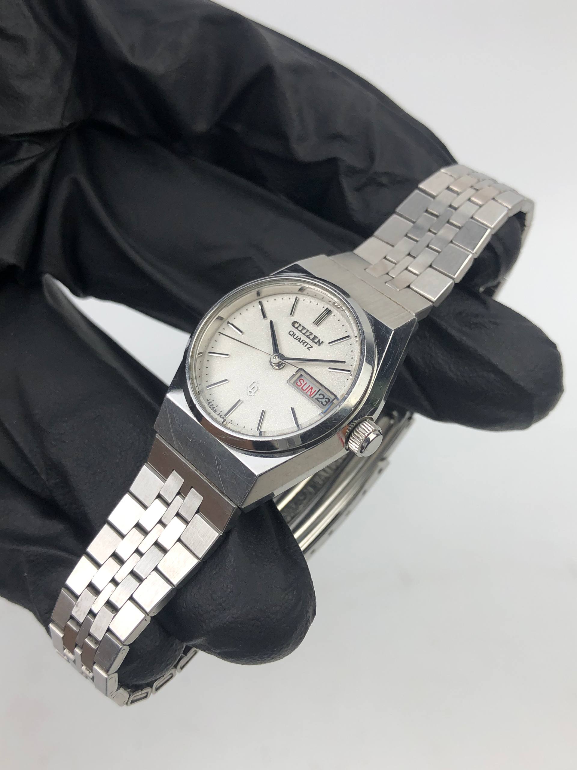 CITIZEN CRYSTON QUARTZ DAYDATE VINTAGE ALL ORIGINAL - Gambar 2
